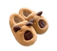 Pantuflas de algodón para mujer, zapatillas slip-on para mujer - Simpáticas zapatillas con animales Pantuflas de casa Capibara, suaves zapatillas de mujer Cómodas zapatillas de algodón para el hogar