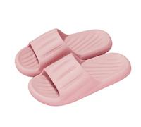 Pantuflas de algodón para parejas de hombre, ligeras, cálidas, con motivos navideños, animales, impermeables, zapatos de invierno para mujer, Rosa., 38 EU