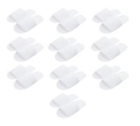 Pantuflas de Algodón y Lino Para Invitados - Zapatillas de Casa Para Mujer y Hombre - 10 Pares Portátiles y Desechables Para Hotel, Boda, Novia
