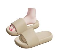 Pantuflas de baño con Drenaje para Interiores, Ideales para el Dormitorio. (Beige, 36-37)