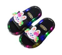 Pantuflas de baño niños brillantes zapatillas verano niña niño diapositivas LED detector de movimiento chanclas chanclas dinosaurio zapatos para piscina y playa antideslizantes planas sandalias, G
