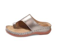 Pantuflas de baño para mujer, pantuflas de verano para mujer, con diseño de puente, ideales para la playa y excursiones de ocio, con plantilla de masaje cómoda para llevar todo el día, dorado, 40 EU