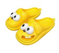 Pantuflas de besar para mujer, divertidas, lindas, zapatos de casa para interiores, antideslizantes, suela gruesa, para exteriores, cómodas, informales, de ojo grande, lengua, con plataforma y dedos