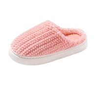 Pantuflas de calor para mujer, pantuflas de felpa para mujer, pantuflas de invierno, zapatillas de cabaña, zapatos planos, zapatos de punta redonda, zapatos de algodón, para exterior, invierno, otoño