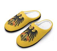Pantuflas de casa con la bandera histórica del Sacro Imperio Romano Germánico para hombre, para interiores y exteriores, con suela de goma, Estilo:, 43 1/3 EU