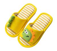 Pantuflas de casa con patrón de dinosaurio para niños pequeños, de algodón, cómodas pantuflas de interior para niñas y niños, pantuflas de invierno para niñas grandes, b, 34 EU