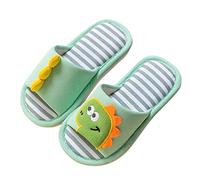 Pantuflas de casa con patrón de dinosaurio para niños pequeños, de algodón, cómodas, para interiores para niñas y niños, tacones con hebillas, c, 34 EU