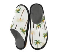 Pantuflas de casa de árboles de coco para mujeres y hombres, pantuflas cálidas para interiores y exteriores, multicolor, 42/42.5 EU