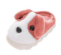 Pantuflas de casa de felpa cálidas para niños y niñas, lindas pantuflas peludas para el hogar, para invierno, interiores, antideslizantes, cómodas, con plataforma, suela de nube, zapatos sin cordones