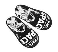 Pantuflas De Casa El Patrón De La Carrera Hacia El Espacio Pantuflas De Invierno Casual Cálido Zapatos De Casa Para Viaje Hotel Hogar L