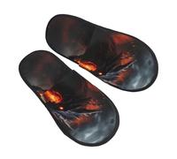 Pantuflas De Casa Impresión Del Dragón Mágico Pantuflas De Invierno Cómodo Suaves Slippers Para Spa Hombre Exterior M