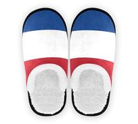 Pantuflas de casa para mujer, forro polar coral, suela antideslizante, cálidas, para el hogar, la oficina, viajes, yoga, talla M, Bandera de los Países Bajos, Large