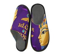 Pantuflas de casa para mujer, pantuflas de interior de espuma viscoelástica, acogedoras para mujer, Bienvenido a Egypt Scenery Culture, 9-10