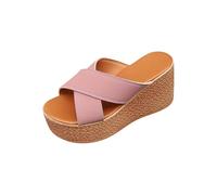 Pantuflas de casa para mujer, puntera abierta, sandalias de cuña para mujer, zapatos de verano, sandalias de meter para mujer, sandalias de Reino Unido, pantuflas para mujer, pantuflas para mujer