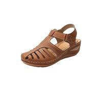 Pantuflas de dedo gordo unisex ortopédicas de secado rápido para ducha y fascitis plantar, para interiores y exteriores, baño, jardín, piscina, antideslizantes e impermeables, Brown, 40.5 EU