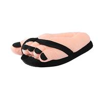 Pantuflas de dormitorio para hombre, pantuflas de perro para mujer, peludas, lindas pantuflas de animales para el hogar con dedos cerrados, cálidas y gruesas, pantuflas de ocio, suaves, cómodas