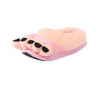 Pantuflas de dormitorio para hombre, pantuflas de perro para mujer, peludas, lindas pantuflas de animales para el hogar con dedos cerrados, cálidas y gruesas, pantuflas de ocio, suaves, cómodas