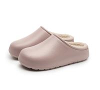 Pantuflas de felpa de invierno cómodas, antideslizantes, suaves, ligeras, de algodón, para adultos, invierno, zapatos de mujer, morado, 39 EU