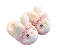 Pantuflas de felpa para invierno, antideslizantes, suaves, ligeras, de algodón, para adultos, botines para mujer, Blanco, 40 EU