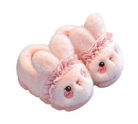 Pantuflas de felpa para invierno, antideslizantes, suaves, ligeras, de algodón, para adultos, botines para mujer, Rosa intenso., 35 EU
