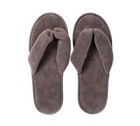 Pantuflas De Felpa Para Mujer Pantuflas de coral polar de color liso for mujer, suaves, no desechables, for el hogar, for invitados de boda o fiestas.(Coffee)
