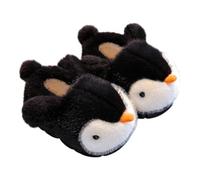 Pantuflas de felpa para niños y niñas, diseño de pingüino | Calentadores 3D Penguin Kids Plush House Shoes Fuzzy Hauswear Slippers antideslizantes