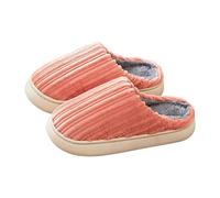 Pantuflas de fieltro cálidas de invierno para parejas de amor, antideslizantes, gruesas, cerradas, zapatillas de casa de un solo color, cómodas zapatillas de felpa, Rosa., 40 EU