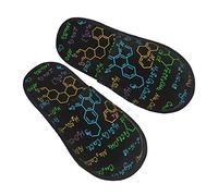 Pantuflas De Fieltro Ecuaciones Química Portátil Zapatillas De Cabaña Antideslizante Felpa Pantuflas Para Baño Spa Mujer L