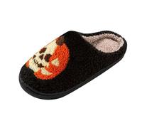 Pantuflas de fieltro para mujer, suela fija, zapatillas unisex de calabaza para Halloween, zapatillas de Navidad, zapatillas de dormitorio, zapatos de casa, zapatillas de fieltro para exteriores