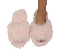 Pantuflas de forro polar para mujer, cómodas y cálidas para el invierno, con suela para mayor comodidad y calidez en el hogar. Muñeco Conguitos (37)