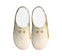 Pantuflas de franela para hombre, diseño de hojas de eucalipto, vintage, antideslizantes, cálidas, para interiores y exteriores, multicolor, Small