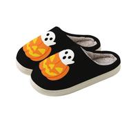 Pantuflas de Halloween para mujer | Deslizadores de punta cerrada para mujer, para interiores, cómodas, informales, para uso al aire libre, casual, ropa ligera