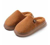 Pantuflas de Invierno acogedoras de Forro Polar Grueso para Parejas, Calzado cálido y cómodo para el en climas fríos. (Coffee, 45) #325