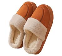Pantuflas de invierno cómodas y cálidas con forro de piel sintética para mujer, pantuflas térmicas para mujer, suaves deslizadores de invierno, cómodos deslizadores de casa, sandalias de casa sin