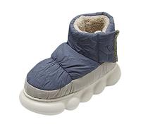 Pantuflas de invierno para hombre, par de pantuflas simples de color sólido, parte inferior gruesa, acolchadas, cálidas, para interiores, fondo suave, antideslizantes, cómodas, pantuflas grandes de
