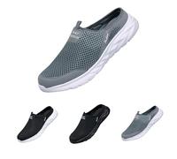 Pantuflas de malla zuecos slip-on pantuflas para casa hombre unisex ligeras transpirables zapatos casuales pantuflas de casa antideslizantes zapatos de jardín zuecos ortopédicos de jardín suela plana