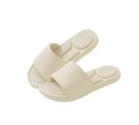 Pantuflas de masaje con correa ajustable para hombres y mujeres, plantilla texturizada, puntera abierta, sandalias ligeras e informales para casa y jardín, White, 40.5 EU