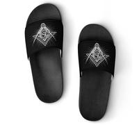 Pantuflas de masonería masónica para mujer para hombre, sandalias de ducha para baño, Estilo:, 38 EU