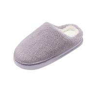 Pantuflas de mujer cerradas antideslizantes con plataforma cálidas de | Adentro y fuera, zapatos de invierno que absorben los golpes, zapatillas de cama de felpa, cómodas zapatillas de estar
