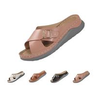 Pantuflas de mujer suela gruesa, zapatillas de estar por casa para mujer, pantuflas al aire libre, puntera abierta, pantuflas antideslizantes para casa, zapatillas de estar por casa transpirables para