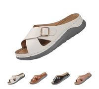 Pantuflas de mujer suela gruesa, zapatillas de estar por casa para mujer, pantuflas al aire libre, puntera abierta, pantuflas antideslizantes para casa, zapatillas de estar por casa transpirables para