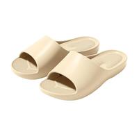 Pantuflas de nube para mujer y hombre, suela gruesa, sandalias con plantilla texturizada, ligeras, para uso diario en interiores y exteriores, Khaki, 40.5 EU