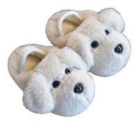 Pantuflas De Peluche Con Forma De Perro, Pantuflas Mullidas, Zapatos De Casa Con Diseño De Animales De Dibujos Animados En 3d, Lindas Pantuflas De Interior Con Dibujos Animados Para Otoño E Invierno.