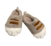 Pantuflas de peluche para interiores, zapatillas de peluche de invierno | Pantuflas divertidas con gato de dibujos animados,Pantuflas cálidas transpirables y ligeras para comedor, sala de estudio