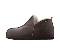 Pantuflas de piel de oveja Anton del Pastor de Suecia para hombre, 100% piel de oveja auténtica, cómodas, suaves y cálidas, aceitadas con piedra, aspecto antiguo, talla 40