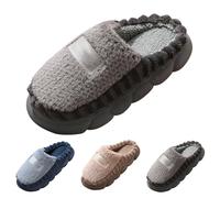 Pantuflas de plataforma gruesa unisex para adultos, suela súper suave, deslizadores para interiores, dormitorio, zapatos de casa, zapatos de invierno para el hogar, parejas, vacaciones, sandalias