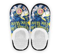 Pantuflas de spa para mujer, zapatos de casa de forro polar coral, suela antideslizante, pantuflas cálidas para el hogar, dormitorio, oficina, viajes, yoga, talla M, Vintage Like Fine Wine Henri Style