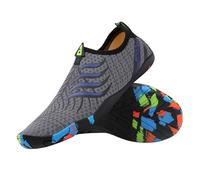 Pantuflas de verano acogedoras para hombre, cómodas sandalias para hombre, suela ligera e informal, para caminar, gimnasio, deportes, con letras impresas para atuendo, sandalias sin cordones, Blue, 37