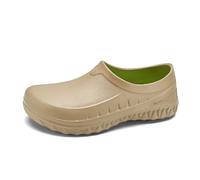 Pantuflas de verano acogedoras para hombre, cómodas sandalias para hombre, zapatos de chef, zuecos de trabajo de cocina y zapatos WoRestaurant, sandalias sin cordones, Khaki, 39 EU
