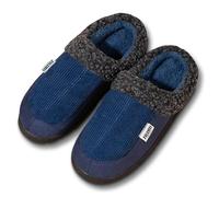 Pantuflas de verano acogedoras para hombre, divertidas, sin cordones, para una comodidad acogedora en el hogar con calidez de invierno y diseño impreso, sandalias sin cordones, Blue, 38 2/3 EU